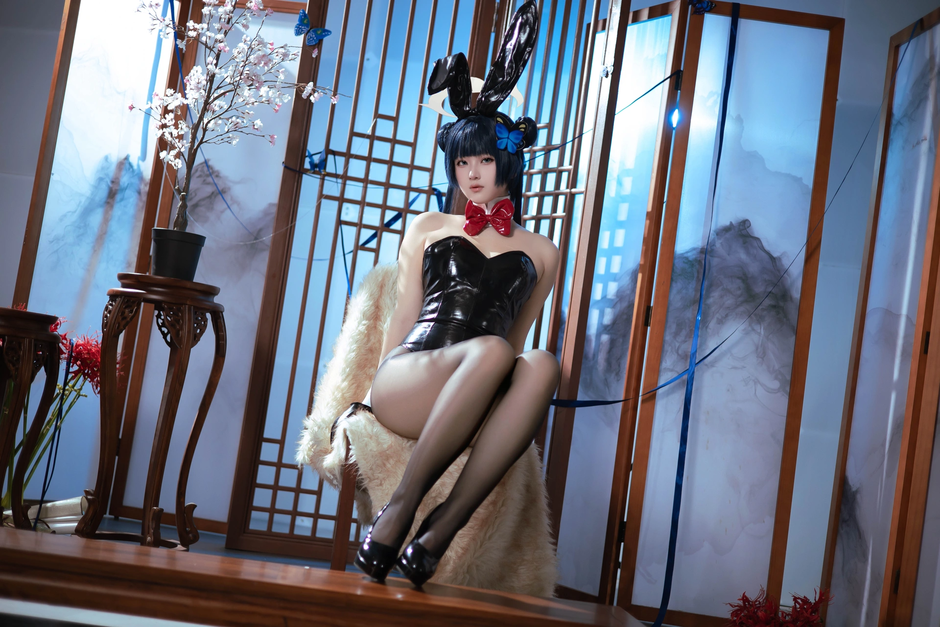 屿鱼 – No.041 蔚蓝档案 龙华妃咲 兔女郎 1